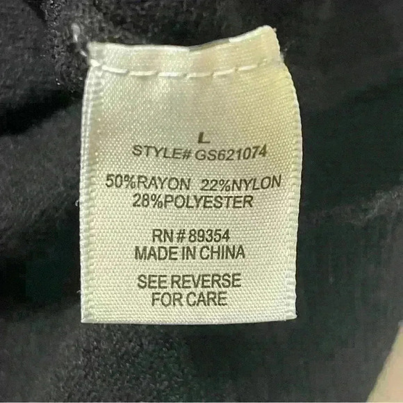 Madison + Hudson Thin V-Neck Colorblock Brown Black Dolman Sleeve Sweater Large - Picture 8 of 9